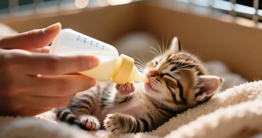 alimentar gatito recien nacido